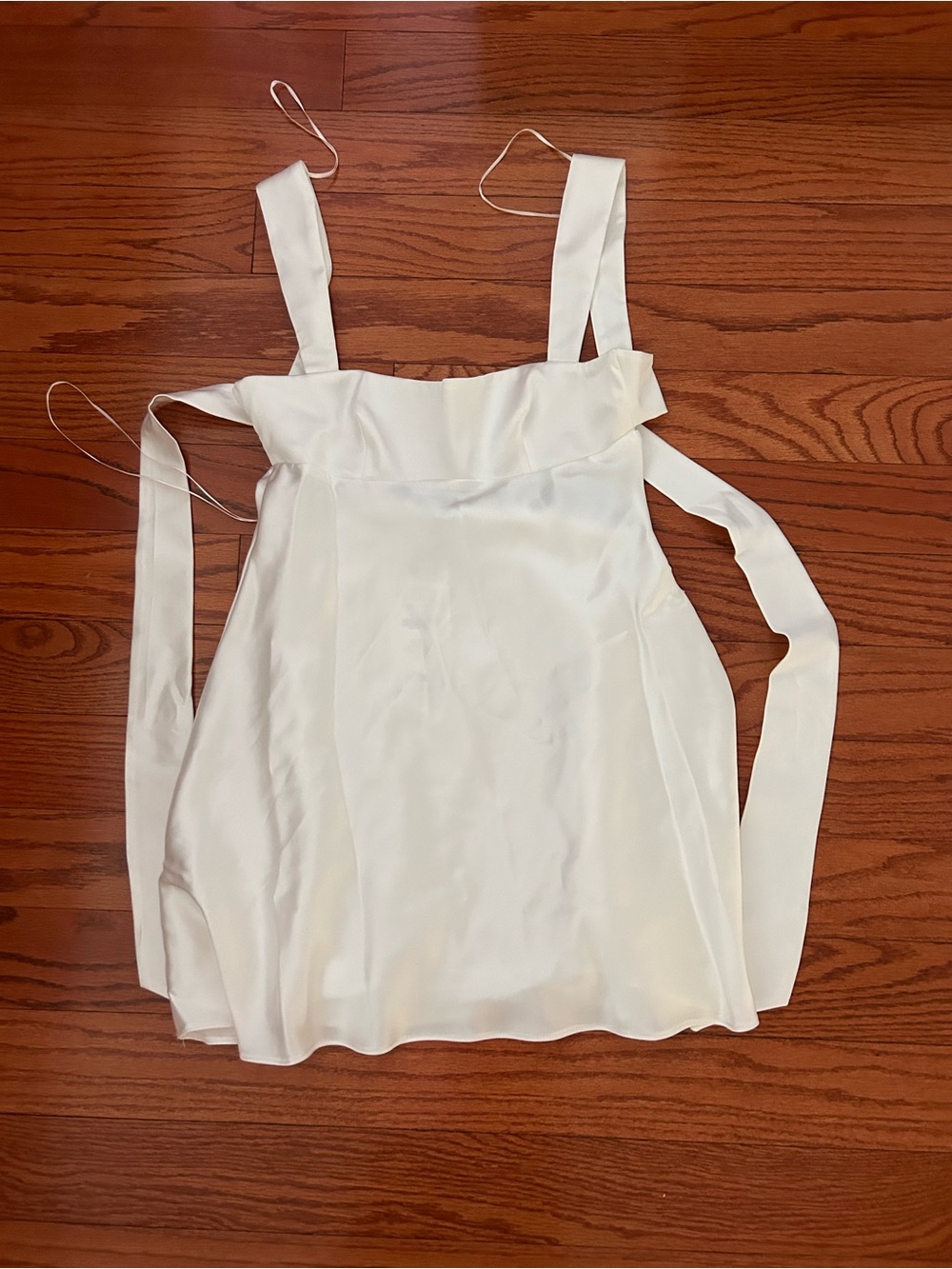 Women's White Zara Satin Tie-Back dress